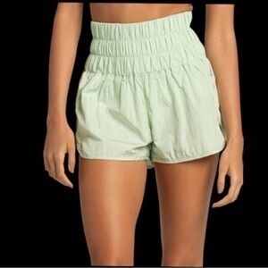 Free People Movement High Rise Running Shorts Lime Green SZ L